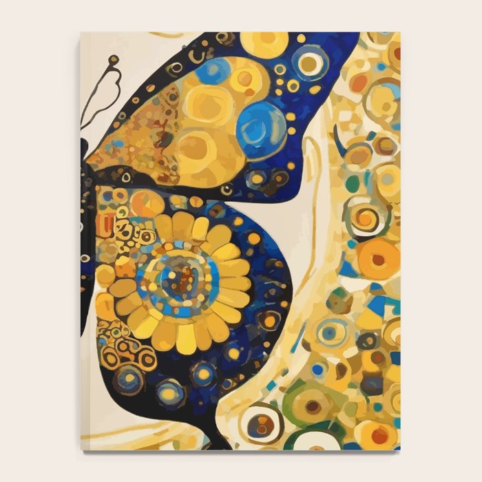 Gustav Klimt Style Blue and Gold Butterfly Notebook Gallery Image 4