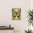 Gustav Klimt Style Blue and Gold Butterfly Poster Gallery Image 2