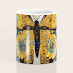 Gustav Klimt Style Blue and Gold Butterfly Coffee Mug Gallery Image 4