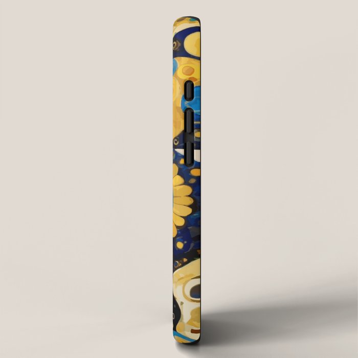 Gustav Klimt Style Blue and Gold Butterfly iPhone Case Gallery Image 2