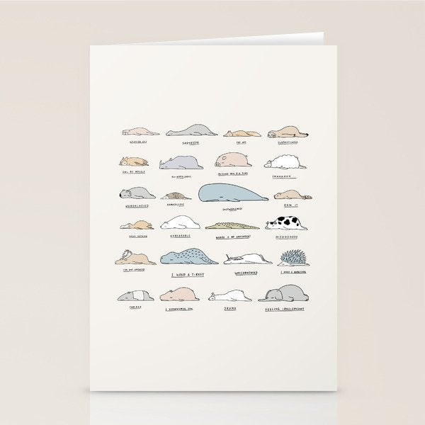 The Moody Animals (Colours) Stationery Card Gallery Image 2