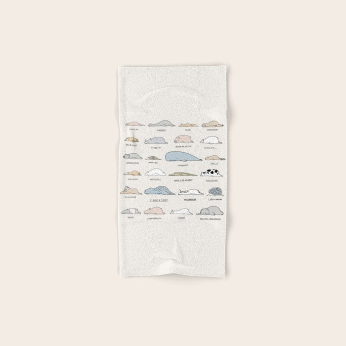 The Moody Animals (Colours) Bath Towel Gallery Image 1