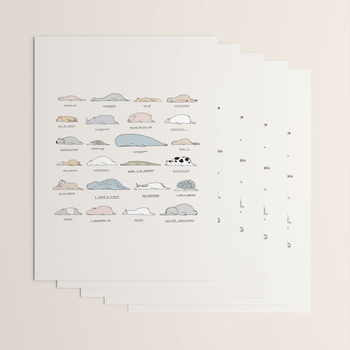 The Moody Animals (Colours) Wrapping Paper Gallery Image 3