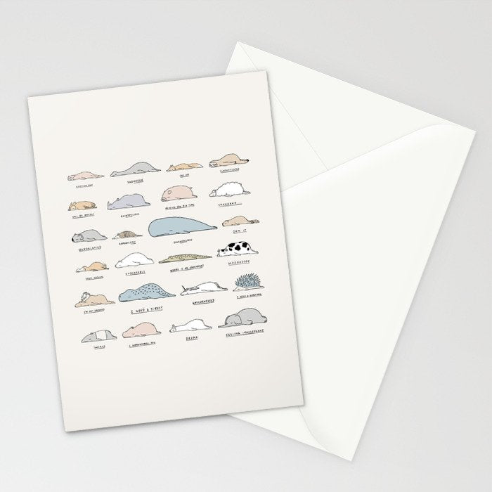 The Moody Animals (Colours) Stationery Card Gallery Image 2