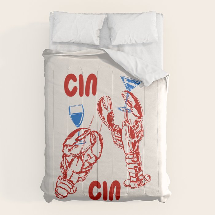 Cin Cin Lobster Doodle Comforter Gallery Image 6