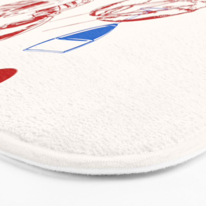 Cin Cin Lobster Doodle Bath Mat Gallery Image 3