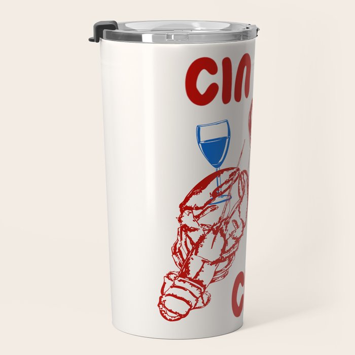 Cin Cin Lobster Doodle Travel Mug Gallery Image 3