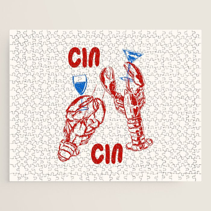 Cin Cin Lobster Doodle Jigsaw Puzzle Gallery Image 1