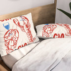 Cin Cin Lobster Doodle Pillow Sham Gallery Image 2