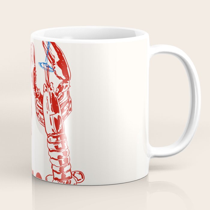 Cin Cin Lobster Doodle Coffee Mug Gallery Image 1