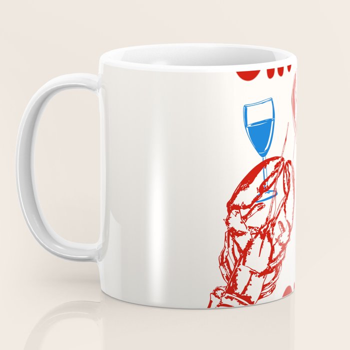 Cin Cin Lobster Doodle Coffee Mug Gallery Image 3