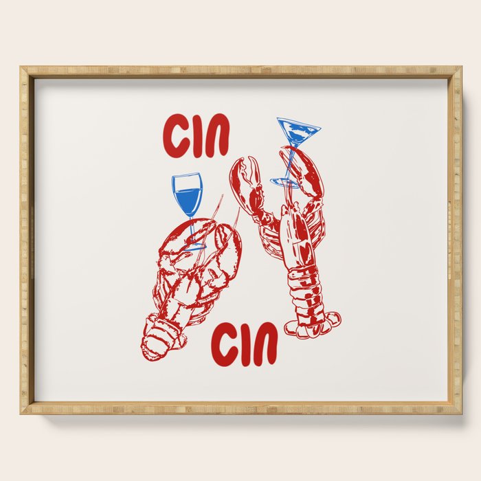 Cin Cin Lobster Doodle Serving Tray Gallery Image 1