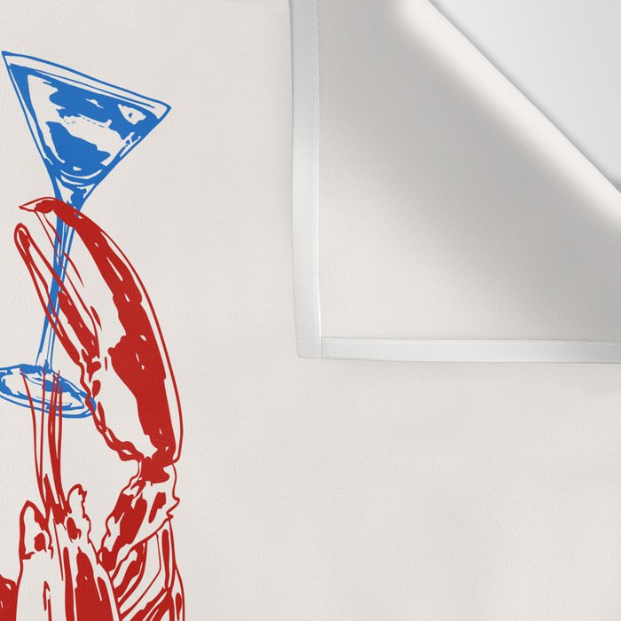 Cin Cin Lobster Doodle Wall Tapestry Gallery Image 3
