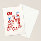Cin Cin Lobster Doodle Stationery Card Gallery Image 2