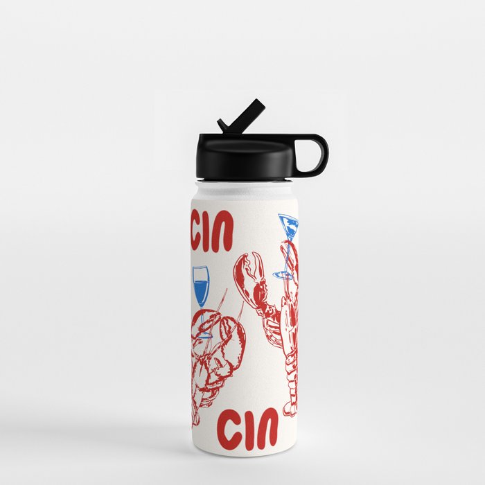 Cin Cin Lobster Doodle Water Bottle Gallery Image 1