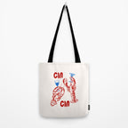 Cin Cin Lobster Doodle Tote Bag Gallery Image 2