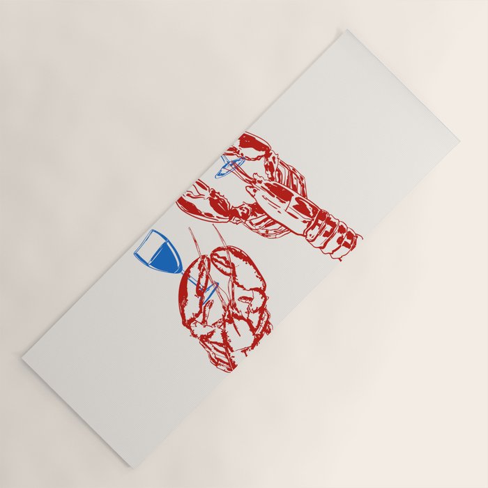 Cin Cin Lobster Doodle Yoga Mat Gallery Image 1