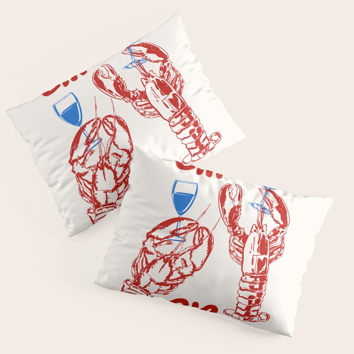 Cin Cin Lobster Doodle Pillow Sham Gallery Image 3
