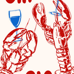 Cin Cin Lobster Doodle Coffee Mug Gallery Image 2