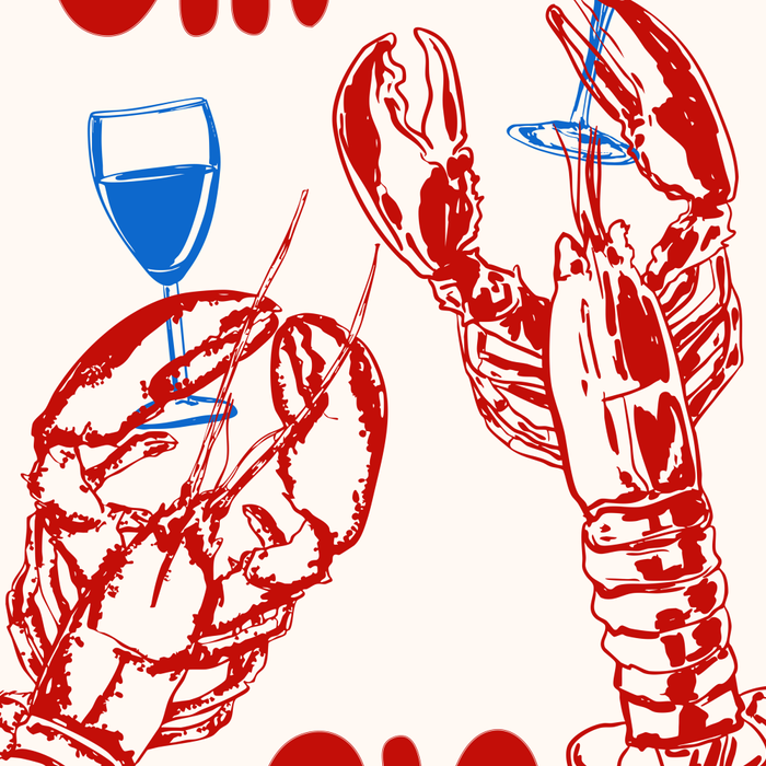 Cin Cin Lobster Doodle Coffee Mug Gallery Image 2