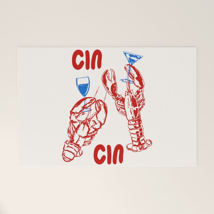 Cin Cin Lobster Doodle Welcome Mat Gallery Image 1