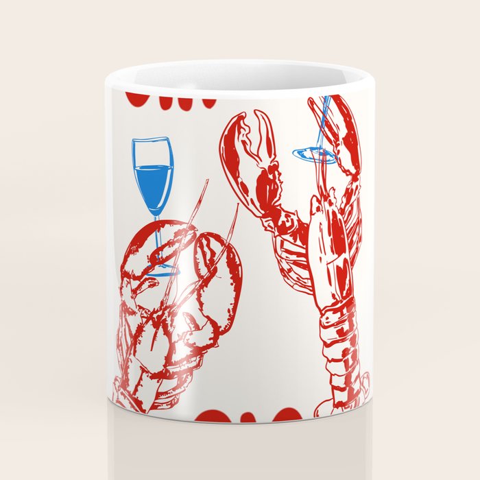 Cin Cin Lobster Doodle Coffee Mug Gallery Image 4