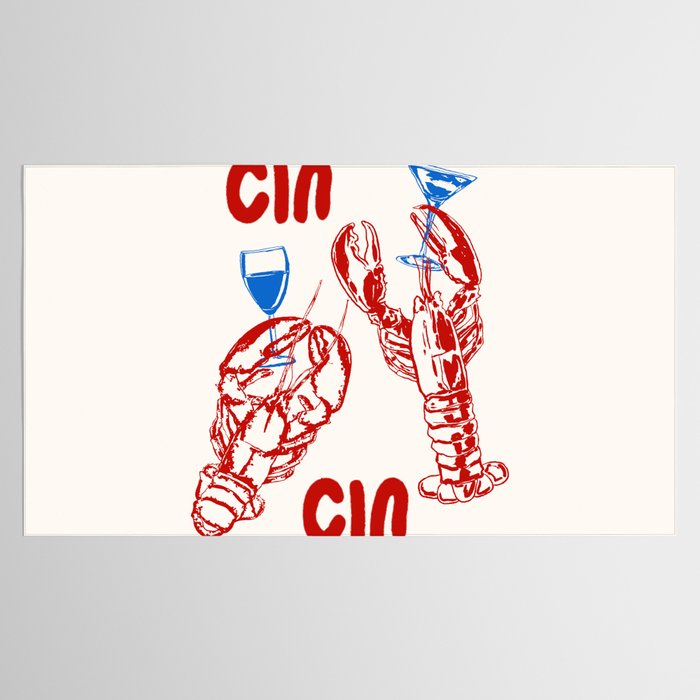 Cin Cin Lobster Doodle Tablecloth Gallery Image 2