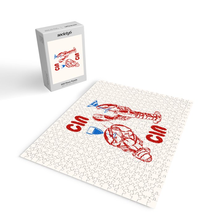Cin Cin Lobster Doodle Jigsaw Puzzle Gallery Image 2