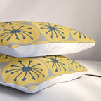 Atomic Dots Midcentury Modern Retro Pattern in Navy Blue, Light Mustard, and Gray Pillow Sham Gallery Image 3