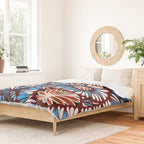 Colorful snakes and flowers Duvet Cover Gallery Image 2