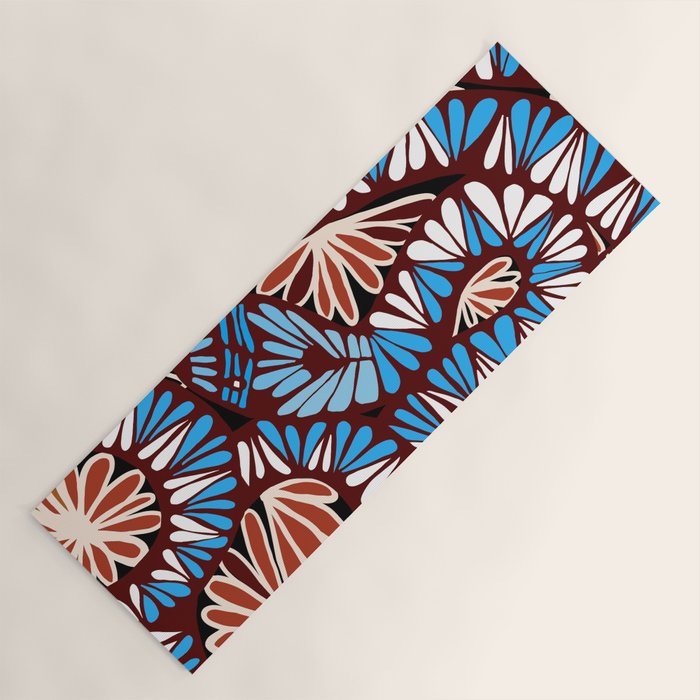Colorful snakes and flowers Yoga Mat Gallery Image 1
