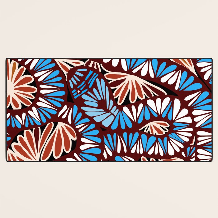 Colorful snakes and flowers Desk Mat Gallery Image 3