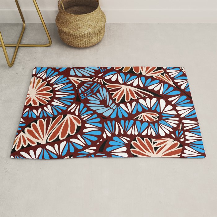 Colorful snakes and flowers Rug Gallery Image 1