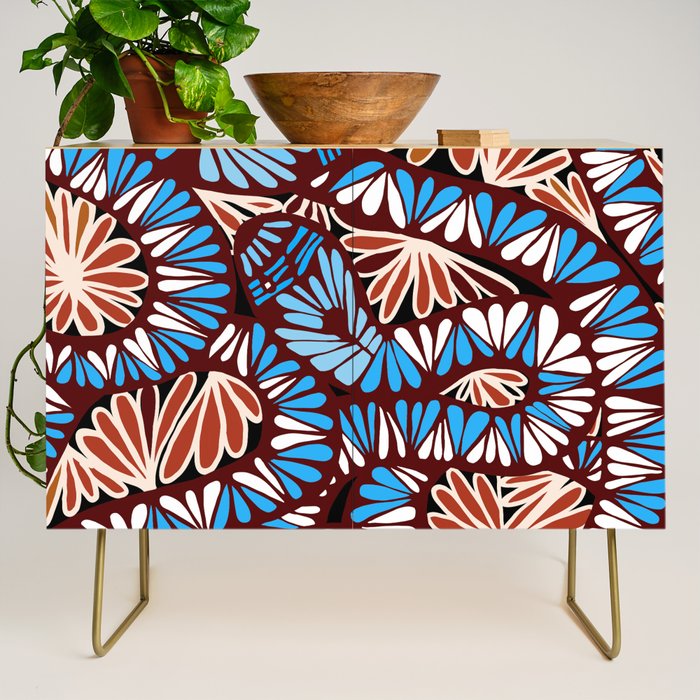 Colorful snakes and flowers Credenza Gallery Image 1