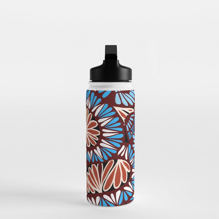 Colorful snakes and flowers Water Bottle Gallery Image 3