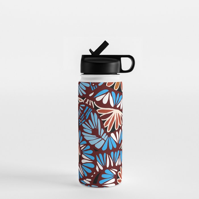 Colorful snakes and flowers Water Bottle Gallery Image 1