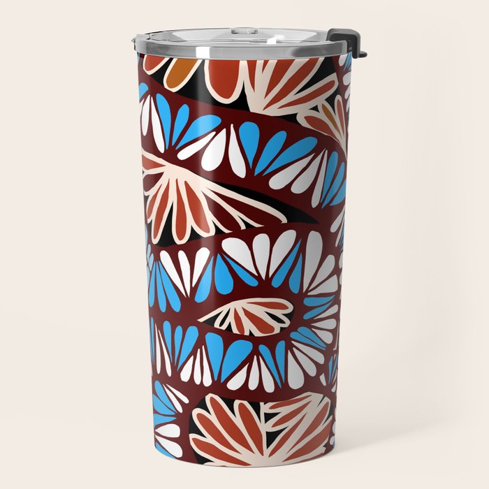 Colorful snakes and flowers Travel Mug Gallery Image 2