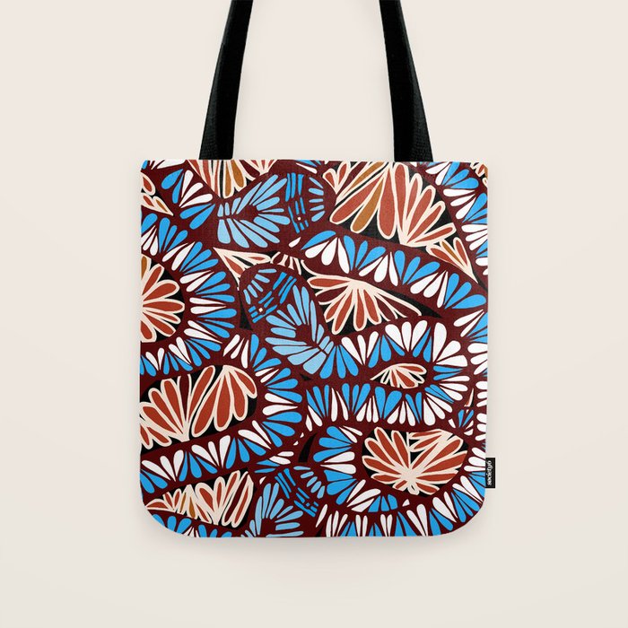 Colorful snakes and flowers Tote Bag Gallery Image 1