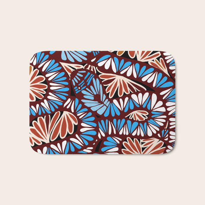 Colorful snakes and flowers Bath Mat Gallery Image 1