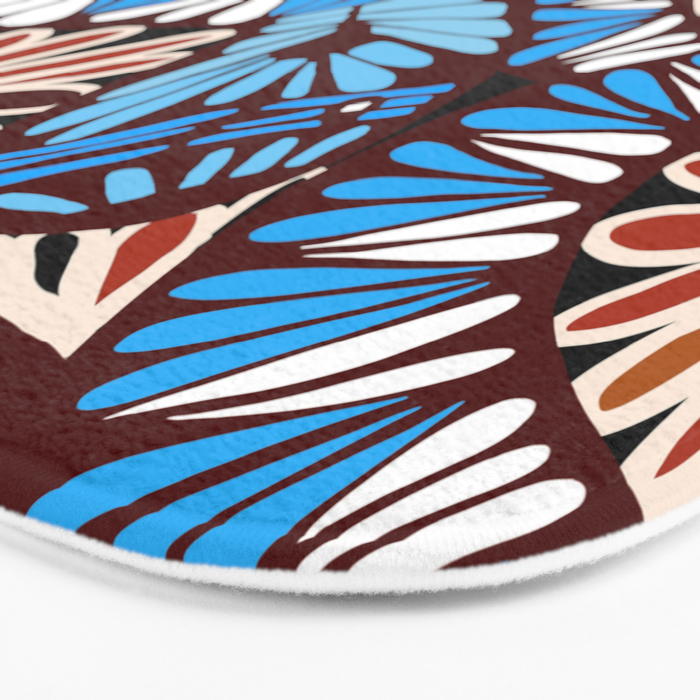 Colorful snakes and flowers Bath Mat Gallery Image 3