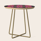 Retro Mid Century Modern Floral Pattern Side Table Gallery Image 1