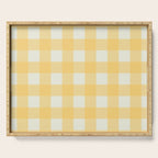 Sunny yellow gingham Serving Tray Gallery Image 1
