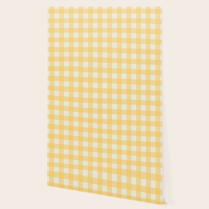 Sunny yellow gingham Wallpaper Gallery Image 2
