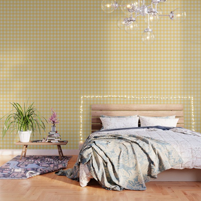 Sunny yellow gingham Wallpaper Gallery Image 3