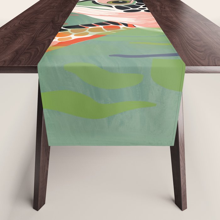Cute Turtle  Table Runner Gallery Image 1