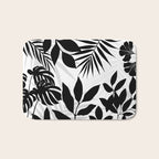 Tropical Vibes Black And White Foliage  Bath Mat Gallery Image 1