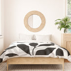 Tropical Vibes Black And White Foliage  Duvet Cover Gallery Image 3