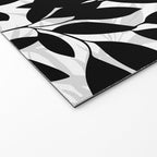 Tropical Vibes Black And White Foliage  Welcome Mat Gallery Image 2