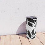 Tropical Vibes Black And White Foliage  Travel Mug Gallery Image 4