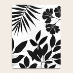 Tropical Vibes Black And White Foliage  Notebook Gallery Image 4